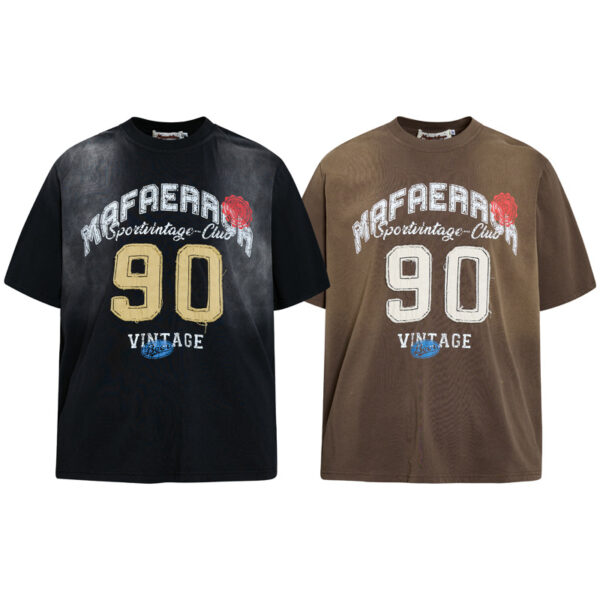 572626153 Spray painting old adhesive fabric embroidery short sleeves