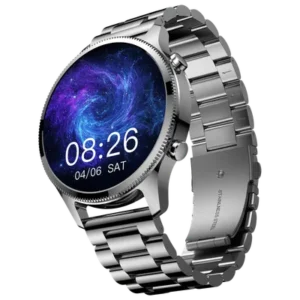 noise NoiseFit Halo Plus Smartwatch with Bluetooth Calling (37.08mm AMOLED Display, IP68 Water Resistant, Elite Silver Strap)