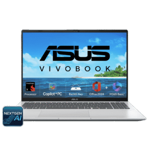ASUS Vivobook 16 Snapdragon X X1 26 100 Thin & Light Laptop (16GB, 512GB SSD, Windows 11 Home, 16 inch WUXGA Display, MS Office Home 2024, Cool Silver, 1.88 KG)