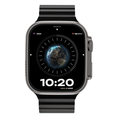 316612_0_law9qv GOBOULT Crown Bluetooth Calling Android OS Smartwatch (49.5mm HD Display, Working Crown, Black Strap)