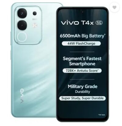 Version 1.0.0 vivo T4X 5G, Glacial Teal (8GB, 128GB)