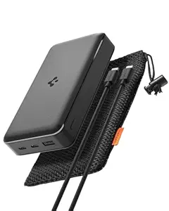 Spigen ArcPack 30000mAh Power Bank, PD3.0, Fast Charging, 22.5W Max Output, 2 Type-C Ports, 1 USB-A Port- (ABS+PC, Black)