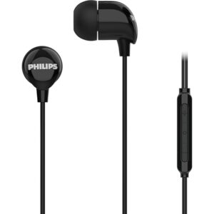 41gSn0Ykz7L._SX679_.jpg Philips Audio TAE1159BK/00 in-Ear Wired Earphones with C-Type Jack, 10mm Drivers, Inline Mic, Powerful Bass and Clear Sound, Tangle Free 1.2m Cable and 3 x Inter Changeable Ear Tips (Black)