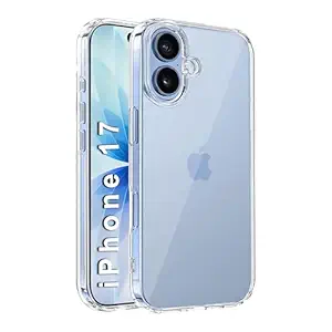 CEDO iPhone 17 Clear Case | Soft Flexible Slim-Fit | Full Body 360 Protection Shock Proof TPU Back Cover (Transparent)