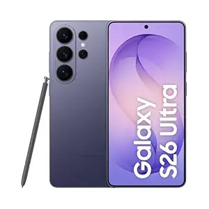 41lljoZVf0L._SY300_SX300_QL70_FMwebp_.webp Samsung Galaxy S26 Ultra 5G (Cobalt Violet, 12GB RAM, 256GB Storage) with Built-in Privacy Display, AI Phone, Photo Assist, Creative Studio, 200MP Camera, 5000mAh Battery and Snapdragon 8 Elite Gen 5