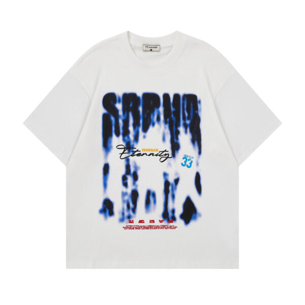 572626176 Graffiti letter printed short sleeved T-shirt