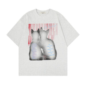572626171 Cat printed short sleeved T-shirt