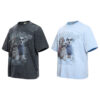 572626158 Cartoon sunglasses puppy print short sleeved T-shirt