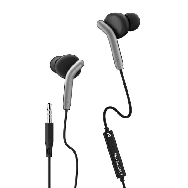 51D37uhFFBL._SX679_.jpg ZEBRONICS Bro in Ear Wired Earphones with Mic, 3.5mm Audio Jack, 10mm Drivers, Phone/Tablet Compatible (Black)