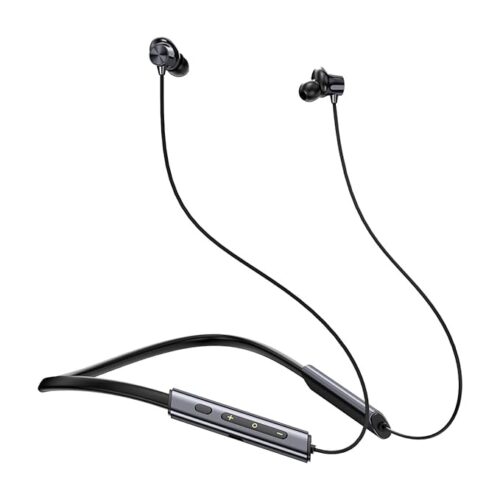 pTron Tangent Eon w/ 50Hrs Playtime, Immersive Sound, HD Mic & AI-ENC Clear Calls, Dual-Device Pairing, Magnetic On/Off Function, BT5.4 Wireless Neckband, Voice Asst., Type-C Charging & IPX5(Obsidian)
