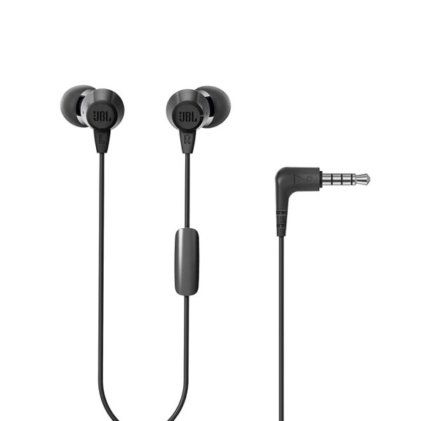 51ijOG7u83L._SX679_.jpg JBL C50HI, Wired in Ear Headphones with Mic, One Button Multi-Function Remote, Lightweight & Comfortable fit (Black)