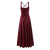 572626665 Backless slim fit camisole dress