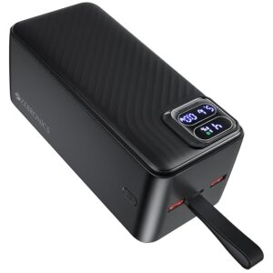 ZEBRONICS EnergiPOD 50R1 Power Bank, 50000 mAh, 22.5W, PD 3.0 Type C, Rapid Charging, Outputs - Type C | Dual USB A, LED Display, Auto Protections, Made in India