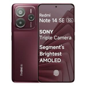611MDKKwsJL._SX679_.jpg Redmi Note 14 SE 5G, Crimson Art (6GB, 128GB)