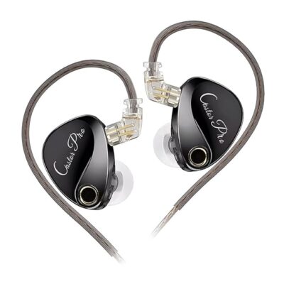 KZ Castor Pro in Ear Monitor, Dual 10mm Dynamic Driver, Harman Target Improved Bass for Hi-Res Audio Quality, 4 Tuning Switch, Oxygen Free Copper Flat Cable, 0.78mm 2Pin & 3.5mm Plug Compatible