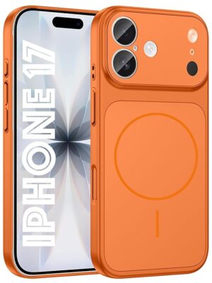 SHINESTAR Converter Case for iPhone 17 | Premium Protective Mag-Safe Cover | iPhone 17 Pro / 17 Pro Max Series Style Design | in-Built Camera Guard | Wireless Charging Compatible – Orange