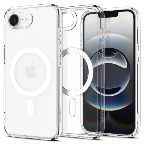Spigen Ultra Hybrid MagFit Back Cover Case Compatible with iPhone 17 Pro (TPU + Poly Carbonate | Clear White)