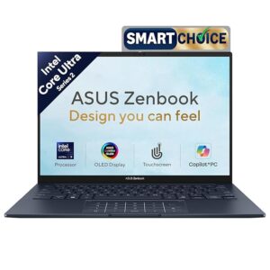 ASUS Zenbook 14 (2026),Smartchoice,Intel Core Ultra 9 285H,32GB RAM,1TB SSD,OLED,Touchscreen,14"(35.5 cm),Win 11,M365 Basic(1Y)* Office 24,Ponder Blue,1.28 Kg,UX3405CA-QL1016WS,Thin & Light Laptop