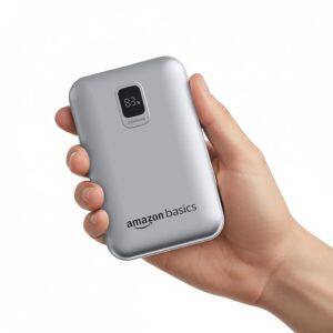 Amazon Basics 20,000mAh 35W Fast Charging Power Bank | Nano Size | Triple Output | Two Way Fast Charge | Charge Three Devices Simultaneously | - Silver