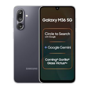 61Q0q03rZAL._SX679_.jpg Samsung Galaxy M36 5G Mobile (Velvet Black, 8GB RAM, 128GB Storage) | Google Gemini | Without Charger + Samsung Care Services Damage Protection Plan for 1 Year