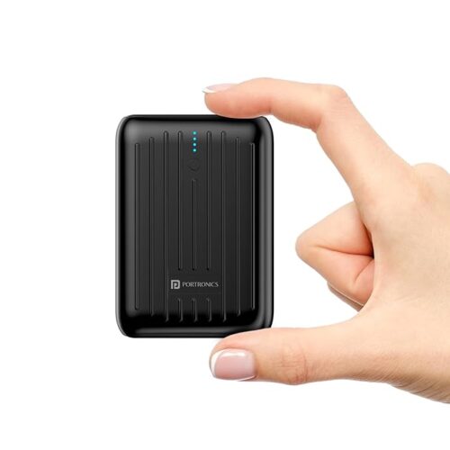 61Qgnux-CL._SX679_.jpg Portronics Zapcell 10k 10000mAh 22.5W Pocket Size Nano Powerbank with Compact and Light Weight Design,Type C PD Output/Input, Mach USB-A Output,Power Delivery,Quick Charge for iPhone, Androids(Black)