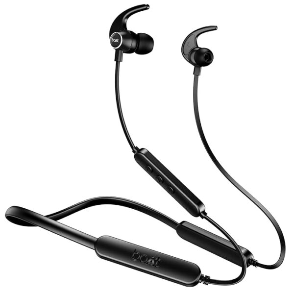 61SW9nDTEL._SX679_.jpg Boat Rockerz 255 Pro+, 60HRS Battery, Fast Charge, IPX7, Dual Pairing, Low Latency, Magnetic Earbuds, in Ear Bluetooth Neckband, Wireless with Mic Earphones (Active Black)