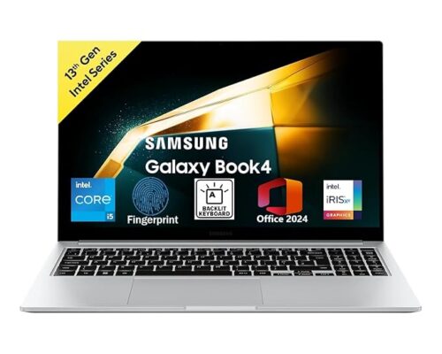 61WUU7hja2L._SX679_ Samsung Galaxy Book 4 15.6" Full HD | Intel Core i5 1335U | 16GB RAM | 512GB SSD | Win 11 Home | MS Office'2024 | Fingerprint Reader | Intel Iris XE Graphics | Backlit Keyboard |NP750XGJ-LS6IN |Silver