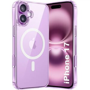 TheGiftKart Ultra-Hybrid Crystal Clear Back Case Cover for iPhone 17 | Shockproof Design | Hard Back Cover for iPhone 17 (PC & TPU, Magsafe Compatible, Clear)
