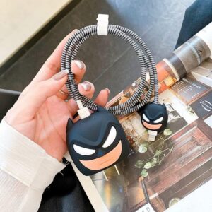 Protective Charger Case for iPhone 18W 20W iPhone 17 16 15 14 13 12 11 Pro Max Charger Protective Cover Data with Cable Protective Sleeve-Batman Multicolor