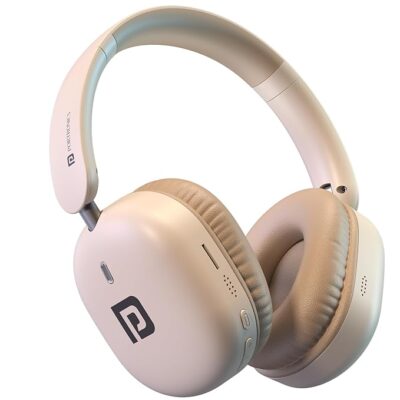 61ZMTLmF4ZL._SX679_ Portronics Muffs M6 Over Ear Wireless Bluetooth Headphone with Upto 40 Hours Playtime, Dual Pairing, 40mm Driver, HD Mic, Bluetooth 5.4V, Foldable Design, Type C Fast Charging (Biege)