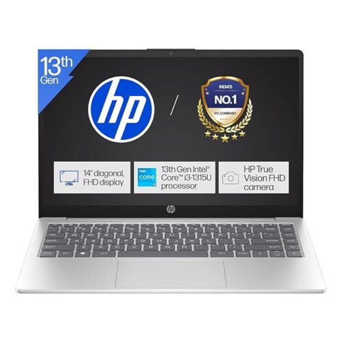 61f7QV0nYlL._SX679_.jpg HP 14 Laptop, 13th Gen Intel Core i3-1315U (8GB DDR4, 512GB SSD) FHD, Anti-Glare, Micro-Edge, 14''/35.6cm, Win11, M365 Basic(1yr)* Office24, Silver, 1.4kg, ep0343TU, FHD Camera w/Shutter