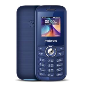61lSLjmFF8L._SX679_.jpg Motorola All-New A100 Single Sim keypad Phone | 2 Years Replacement | Long Lasting Battery | Loud Sound | Wireless FM | (Blue)