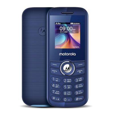 61lSLjmFF8L._SX679_.jpg Motorola All-New A100 Single Sim keypad Phone | 2 Years Replacement | Long Lasting Battery | Loud Sound | Wireless FM | (Blue)