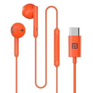 61s2-Eh33CL._SX679_ Portronics Conch Theta C in Ear Type C Wired Earphones with in Line HD Mic, Powerful Audio, 14.2mm Driver, Unique Earbuds Design, TPE Anti Tangle Wire, in line Controls, Wide Compatibility(Orange)
