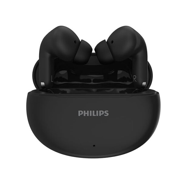 61yj9oMhONL._SX679_.jpg Philips TAT1269 Bluetooth Truly Wireless in Ear Earbuds with mic, 13mm Drivers, Bluetooth 5.4, 40H Playtime, IPX5, Fast Charging, Touch Controls, Voice Assistant, Mono Mode, LED Indicator (Deep Black)