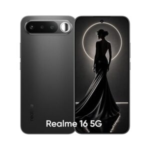 71huSzZxbXL._SX679_.jpg realme 16 5G Smartphone 7000mAh Titan Battery 60W Fast Charge, 8GB + 128GB 6.57" AMOLED 120Hz Display, Dual 50MP AI Camera, MediaTek Dimensity 6400 Turbo Processor, Fingerprint IP69 Air Black