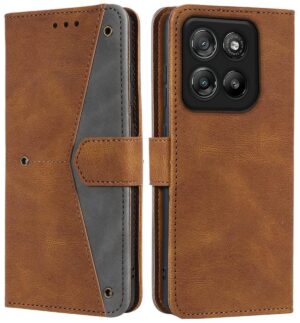WHITBULL Smart Magnetic Closer Flip Cover Compatible with Motorola Moto Edge 70 Fusion 5G (Brown)