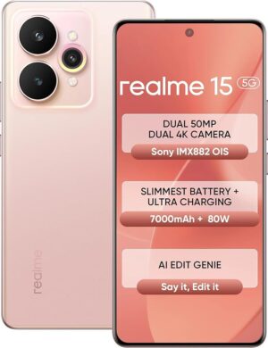 71zwRU1gEgL._SY879_.jpg realme 15 (Silk Pink, 8GB RAM, 128GB Storage)