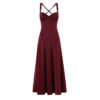 572626668 Backless slim fit camisole dress