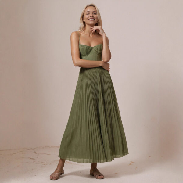 572626694 Deep V slim fit dress for women