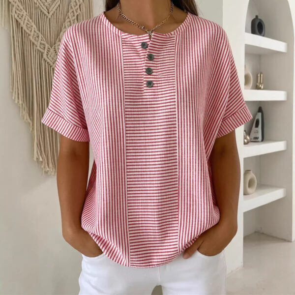 572626129 Striped short sleeved T-shirt