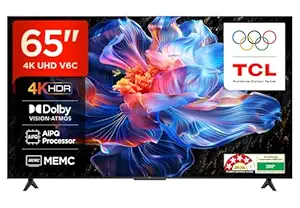 51lW-wMhp6L._SX300_SY300_QL70_FMwebp_.webp TCL 164 cm (65 inches) Metallic Bezel Less Series 4K Ultra HD Smart LED Google TV 65V6C (Black)