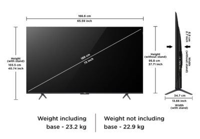 TCL 189 cm (75 inches) 4K Ultra HD Smart QLED Google TV 75P71K