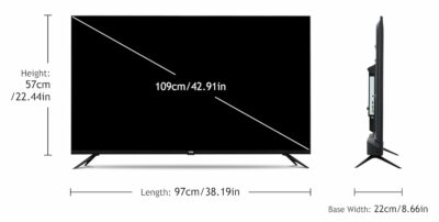 61JuizrttL._SL1500_.jpg VW 109 cm (43 inches) Glow Series 4K UHD Smart QLED Android TV VW43PRO+ (Black)