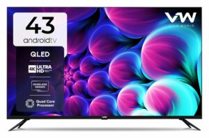 714bzv9r8uL._SL1500_.jpg VW 109 cm (43 inches) Glow Series 4K UHD Smart QLED Android TV VW43PRO+ (Black)