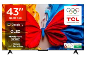 71Fpp2XXBiL._SX679_.jpg TCL 108 cm (43 inches) Metallic Bezel-Less FHD QLED TV 43S5K (Black)