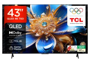 Version 1.0.0 TCL 108 cm (43 inches) 4K UHD Smart QLED Google TV 43T6D