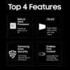 71v742Xx2jL._SL1500_.jpg Samsung 163 cm (65 inches) 4K Ultra HD Smart OLED TV QA65S90DAULXL (Graphite Black)