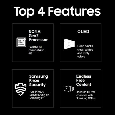 71v742Xx2jL._SL1500_.jpg Samsung 163 cm (65 inches) 4K Ultra HD Smart OLED TV QA65S90DAULXL (Graphite Black)