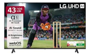 71xOO7vvbtL._SX679_.jpg LG 108 cm (43 Inches) UR7500 AI Series 4K Ultra HD (3840 x 2160) Smart webOS LED TV 43UR7500PSC